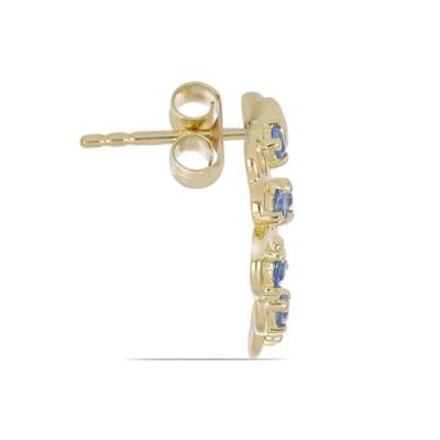 BUY 925 SILVER NATURAL SWISS BLUE TOPAZ & BLACK SPINEL PEACOCK EARRINGS – WHOLESALE SUPPLIER & EXPORTER